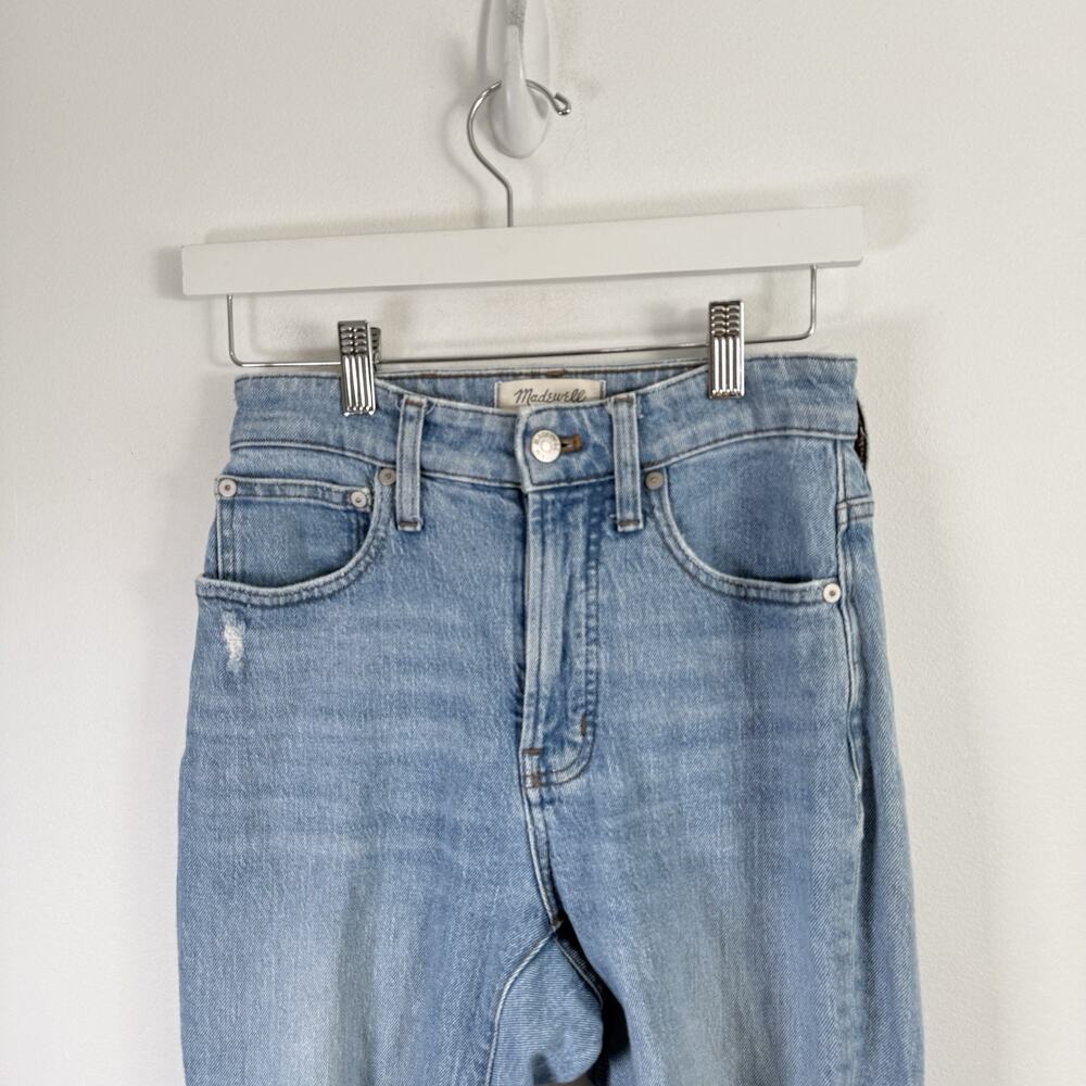 Madewell Curvy Perfect Vintage Jean Coney Wash Distressed High Rise Womens 24 - Picture 3 of 9